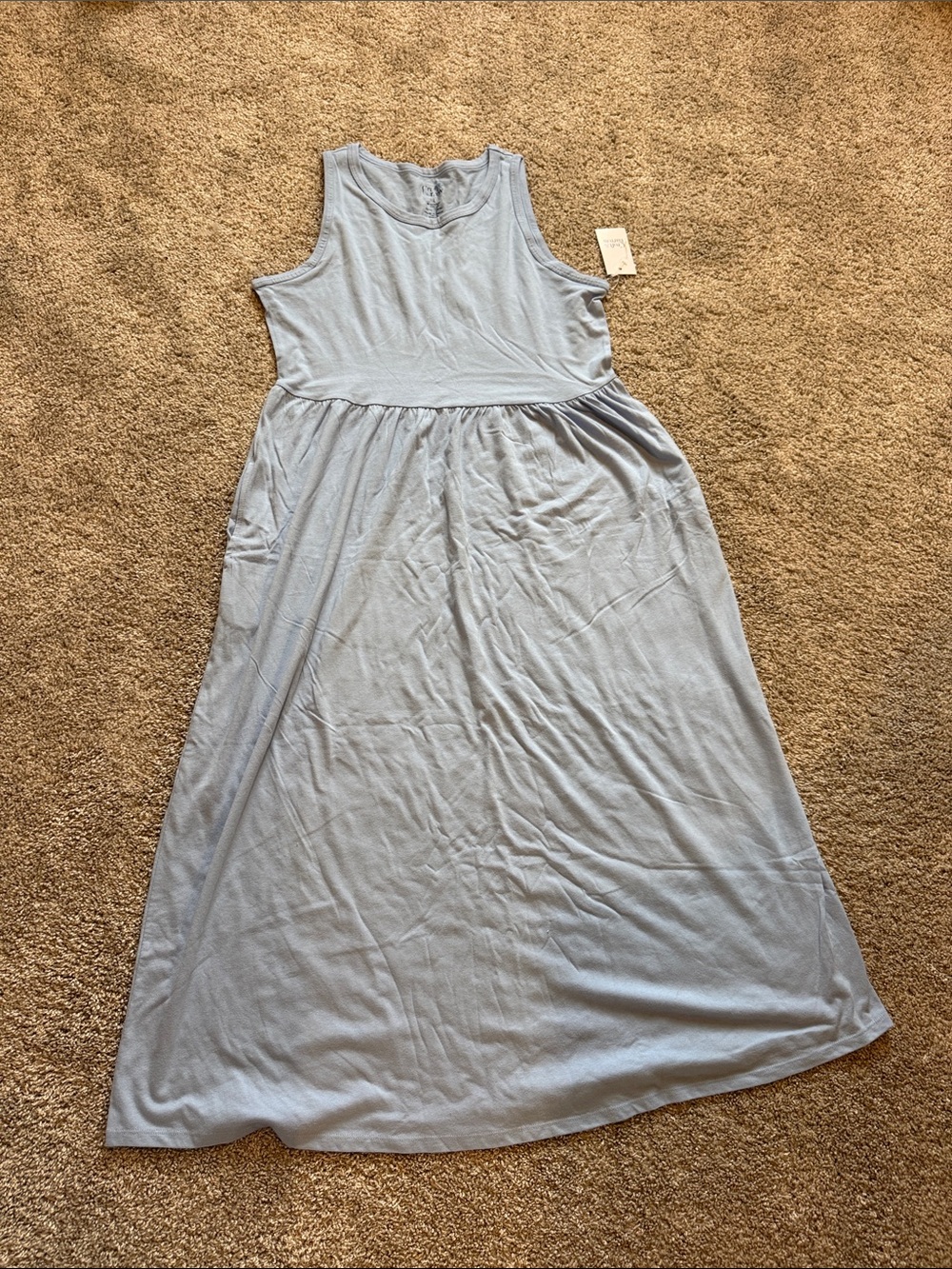 croft & barrow Light Blue Sleeveless Midi Dress